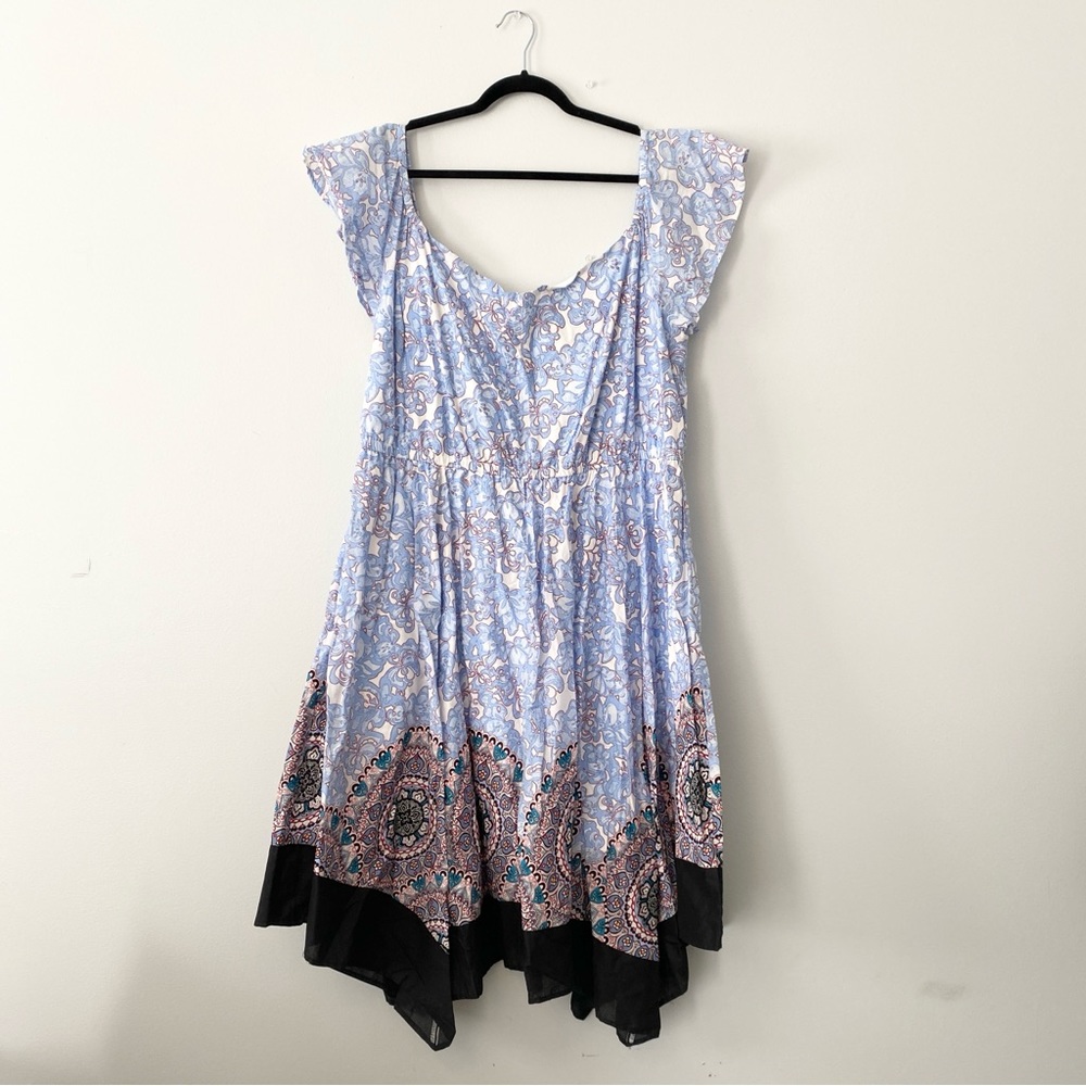 NWT Lane Bryant Floral Mandala Cotton Poplin Fit & Flare Dress Women's Plus 22